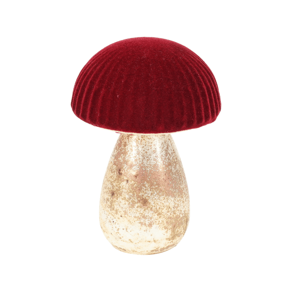 Paddenstoel 13cm Glas Rood