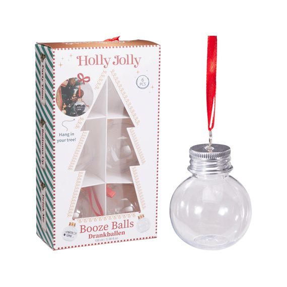 Drinkfles Pet Kerstbal 100ml 6 stuks