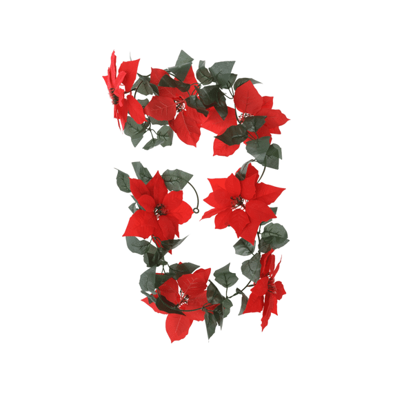 Kerstbloem Slinger 190cm 7 Bloemen