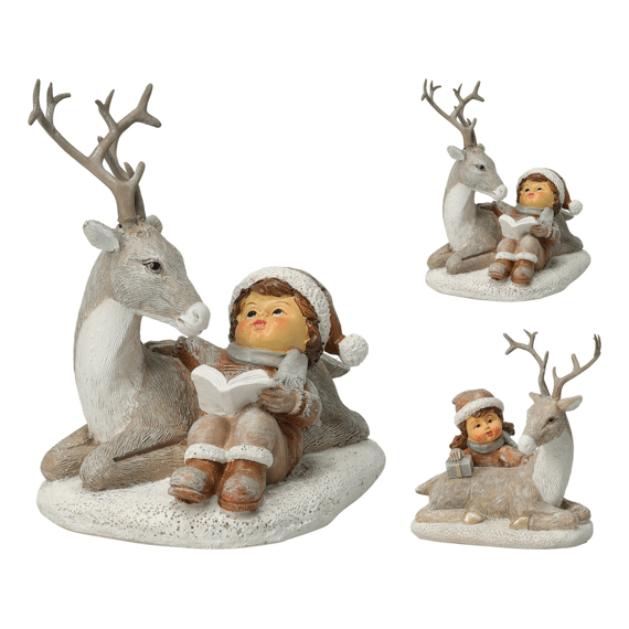 Rendier Met Kinderen 12cm Assortiment
