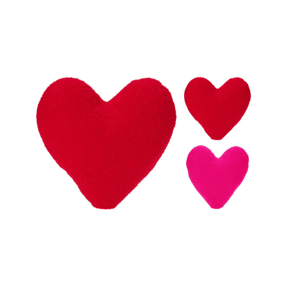 Kussen Hart 35x33cm Assortiment