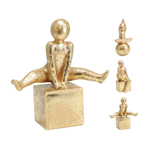 Standbeeld Polyresin  Assortiment goud