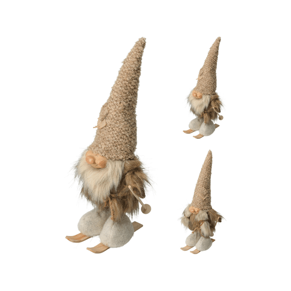 Gnome Staand 15x37cm Beige Assortiment