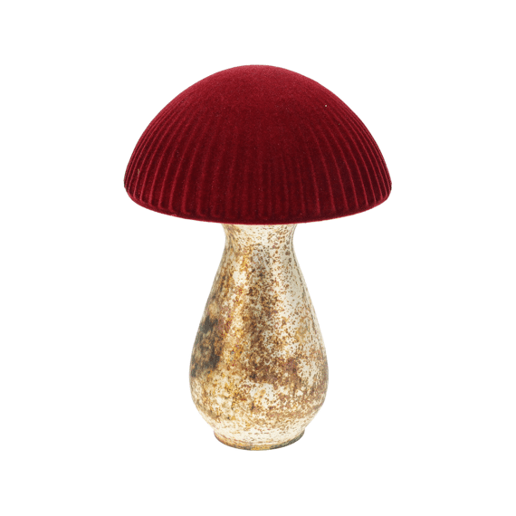 Paddenstoel 21cm Glas Rood