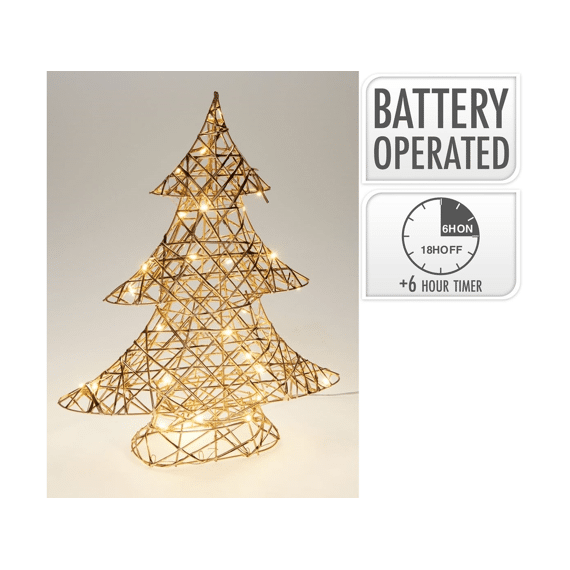 Kerstboom 40cm Met Led Champag
