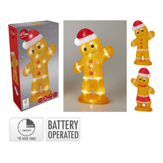 Peperkoekman 30cm Led 2 Assortiment Prijs Per Stuk