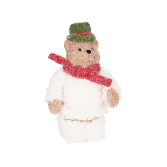 Kerstdeco Beer Staand 17x15x31cm