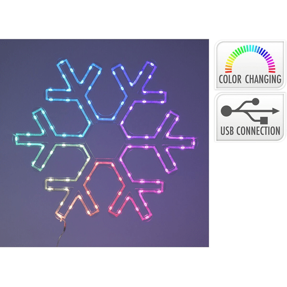 Sneeuwvlok 90led Rgb