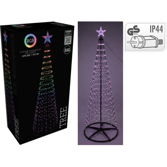 Boom 210cm 370led Rgb Zwart Fr