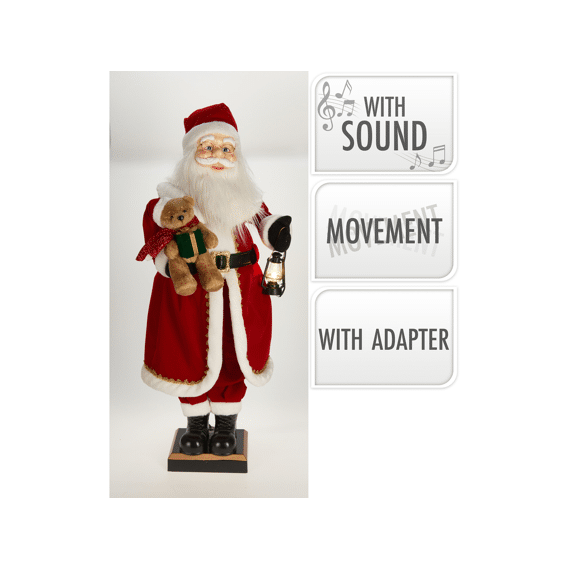 Kerstman 110cm Met Muziek