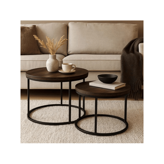 Bijzettafel Rond Set van 2