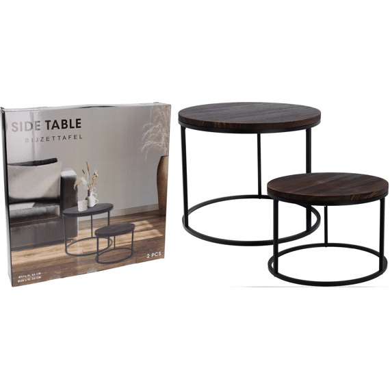 Bijzettafel Rond Set van 2