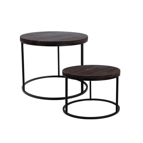 Bijzettafel Rond Set van 2