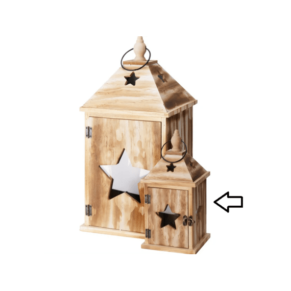 Lantaarn Hout Ster Klein