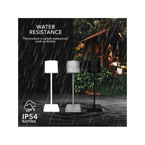 Herlaadbare Tafel Lamp Wit 175lm 2000-4000k Ip54 Dimm.