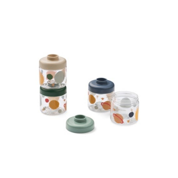 Liewood Dominique Babyfood Tritan Box 4-pack Universe/classic Navy