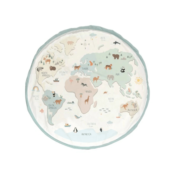 Play And Go 2 In 1 Speelmat Worldmap Colour