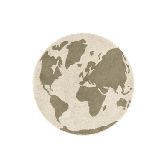 Lorena Canals Tapijt World Map Ruggycled Dia 120cm