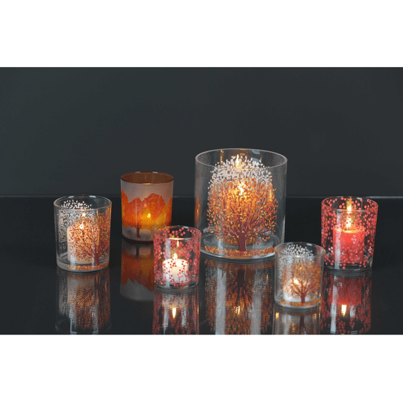Autumn Tree - Glazen Windlicht - Ø15xh15cm