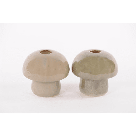 Seta  - Kandelaar Keramiek - Ø9,7xh8,9cm - Assortiment