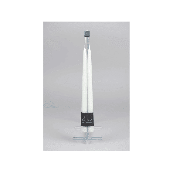 Luz Your Senses Velours - Koppel Tafelkaarsen  - Sea Foam - Ø2,2xl30cm