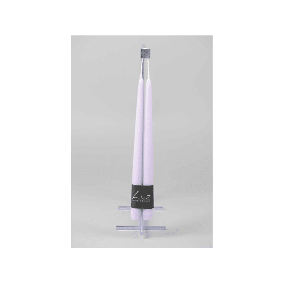 Luz Your Senses Velours - Koppel Tafelkaarsen  - Wisteria - Ø2,2xl30cm
