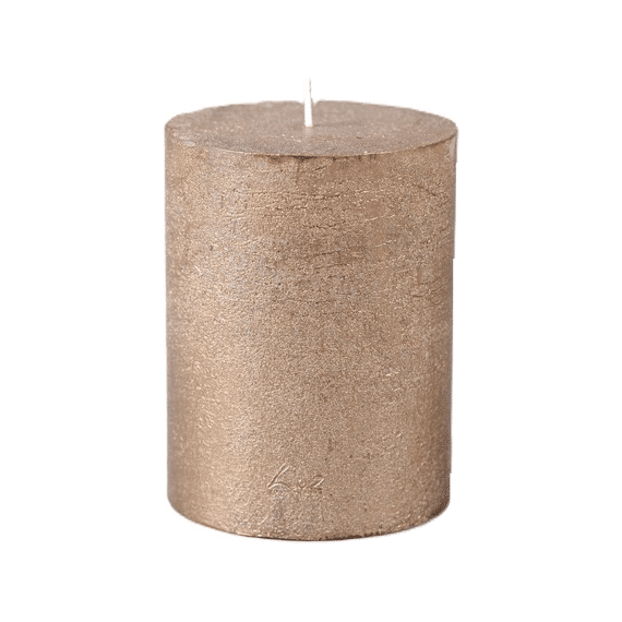 Luz Your Senses Rustic Metal - Cilinderkaars - Antiek Goud - Ø9xh13cm