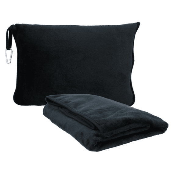 Carpoint Reisdeken & Reiskussen Zwart 2 In 1