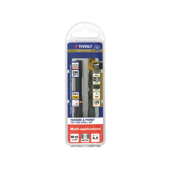 Tivoly Draadtap En Boor Hss Din371 M10x150
