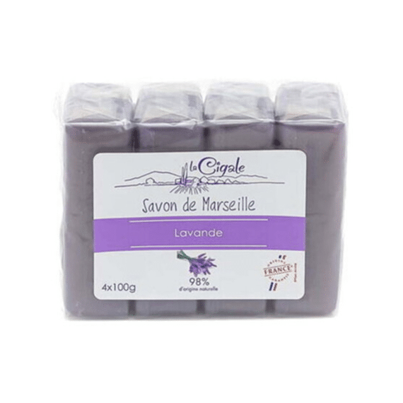 La Cigale Marseillezeep Lavendel 4x100gr