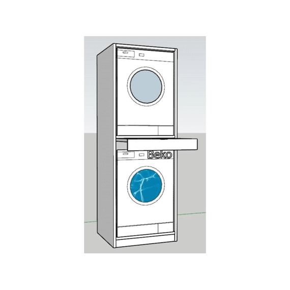 Lift Up Was/droogmachinekast D Met Zijkast Br 1175xh2010x650