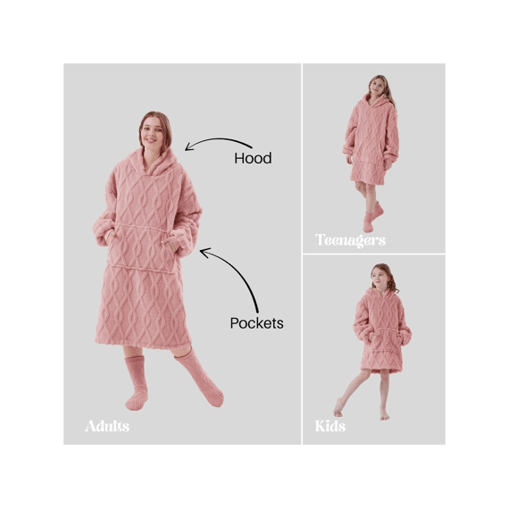 Dutch Decor Hoodie Rosetta Kids 50x70cm Rose Tan