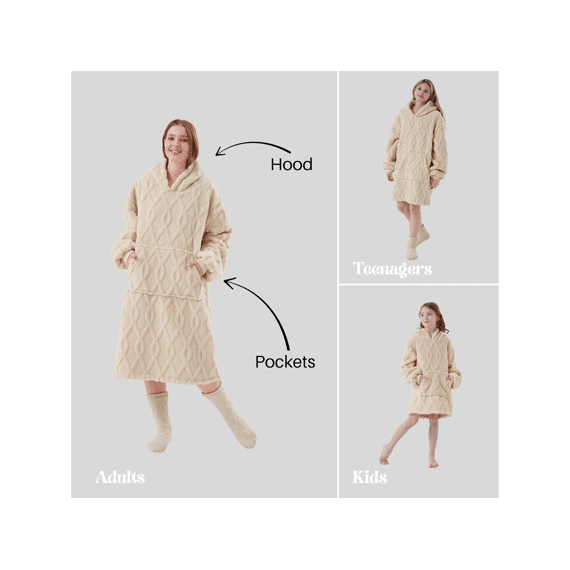 Dutch Decor Hoodie Rosetta Kids 50x70cm Bone White