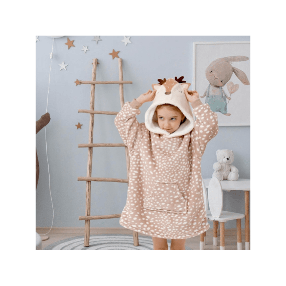 Dutch Decor Hoodie Bambi 45x60cm Hazelnut