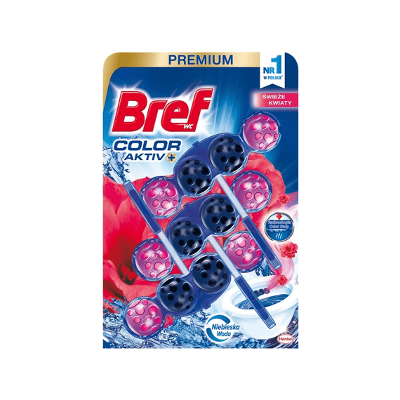 Bref Wc-reiniger Blok Fresh Flowers Color Aktiv Premium 3x50kg