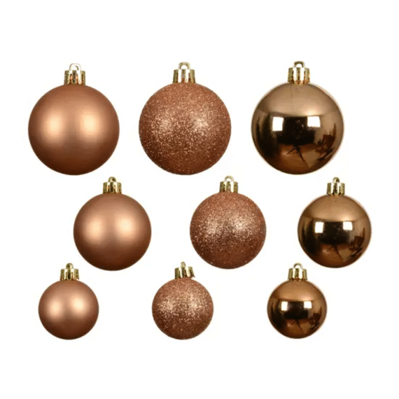 Kerstballen Polystyreen Mix Dia6.00cm Brandy