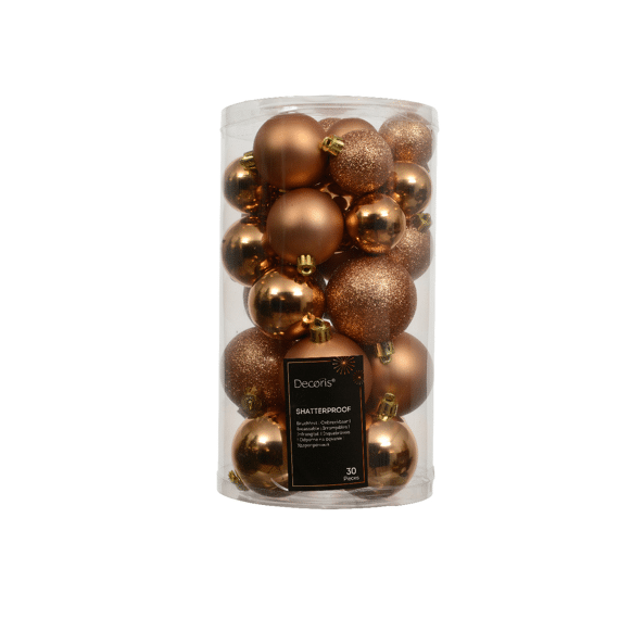 Kerstballen Polystyreen Mix Dia6.00cm Brandy