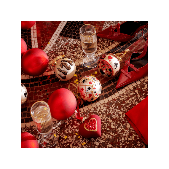 Decoris Kerstbal Glas 8cm Assortiment/3 Prijs Per Stuk