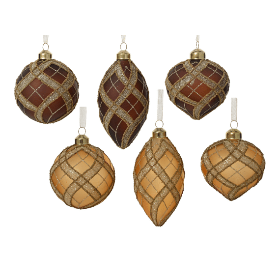 Decoris Kerstbal Glas 8cm Assortiment/6 Prijs Per Stuk