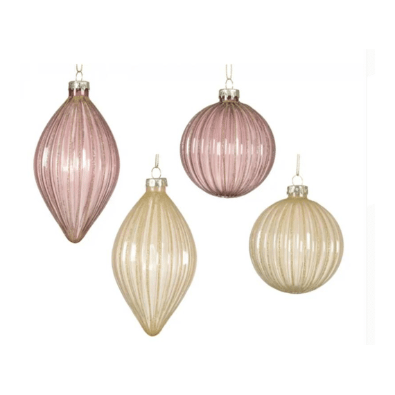 Kerstballen Glas Dia8.00cm 4ass.