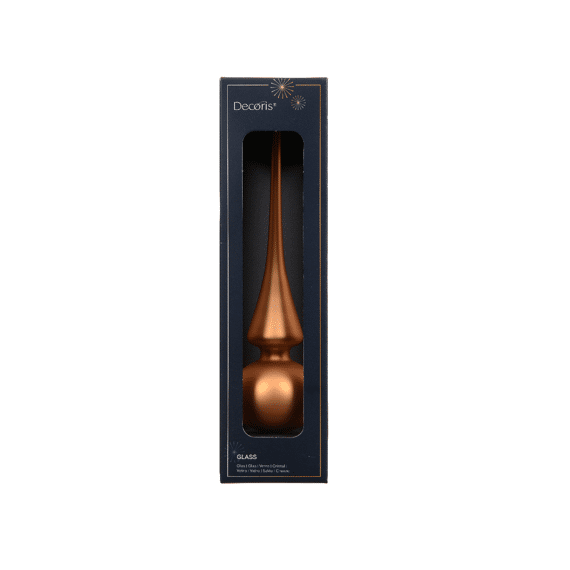 Decoris Piek Glas Matt 26cm Brandy