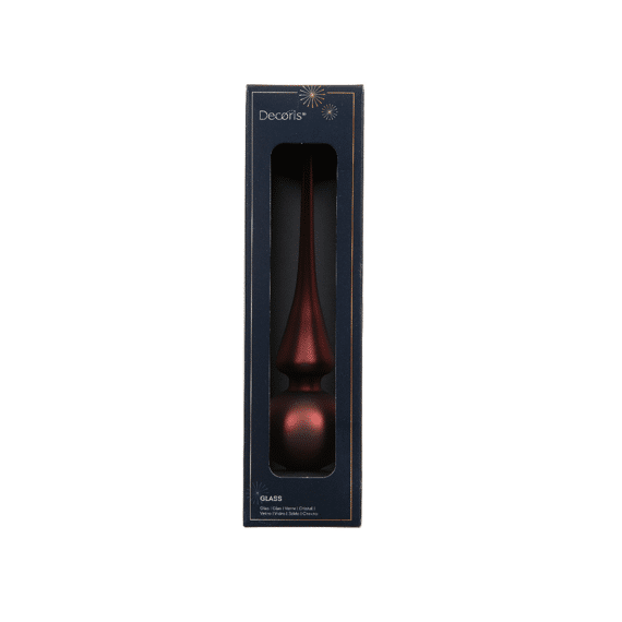 Decoris Piek Glas Matt 26cm Maroon