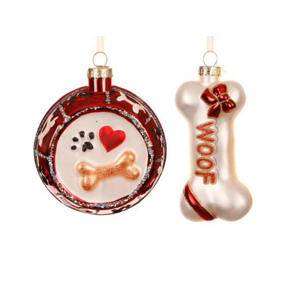 Decoris Kersthanger Glas +-10cm Assortiment/2 Prijs Per Stuk