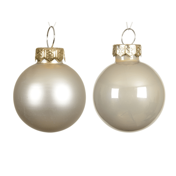 Decoris Kerstballen Set Glas 3,5m Parel 16 stuks