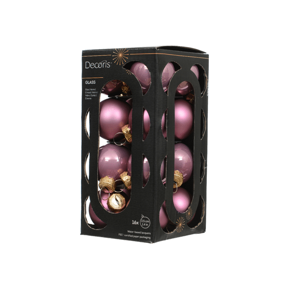 Decoris Kerstballen Set Glas Dia3,5cm Matcha Green 16 stuks