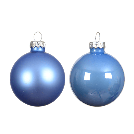 Decoris Kerstballen Set Glas 3,5cm Sky Blue 16 stuks