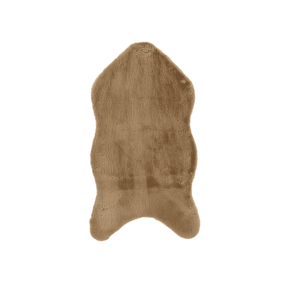 Kleed Kunstbont L90.00-w50.00-h2.00cm Licht Bruin