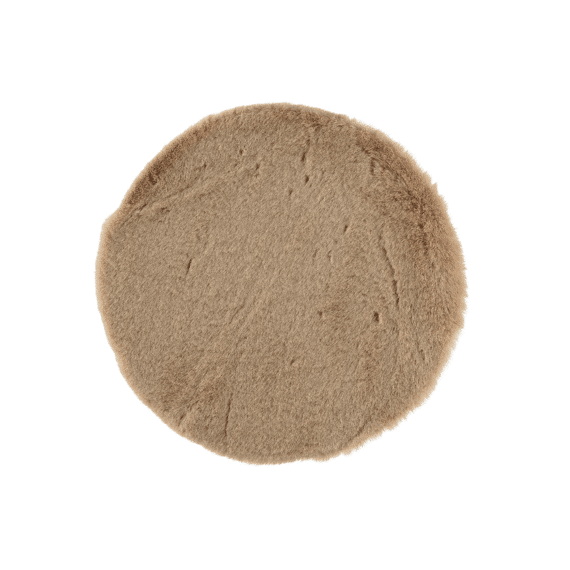 Kleed Kunstbont Dia38.00-h2.00cm Licht Bruin