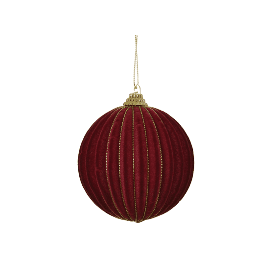 Decoris Kerstbal Foam 8cm Ossenbloed