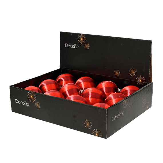 Decoris Kerstbal Foam 8cm Ossenbloed/kleur(en)